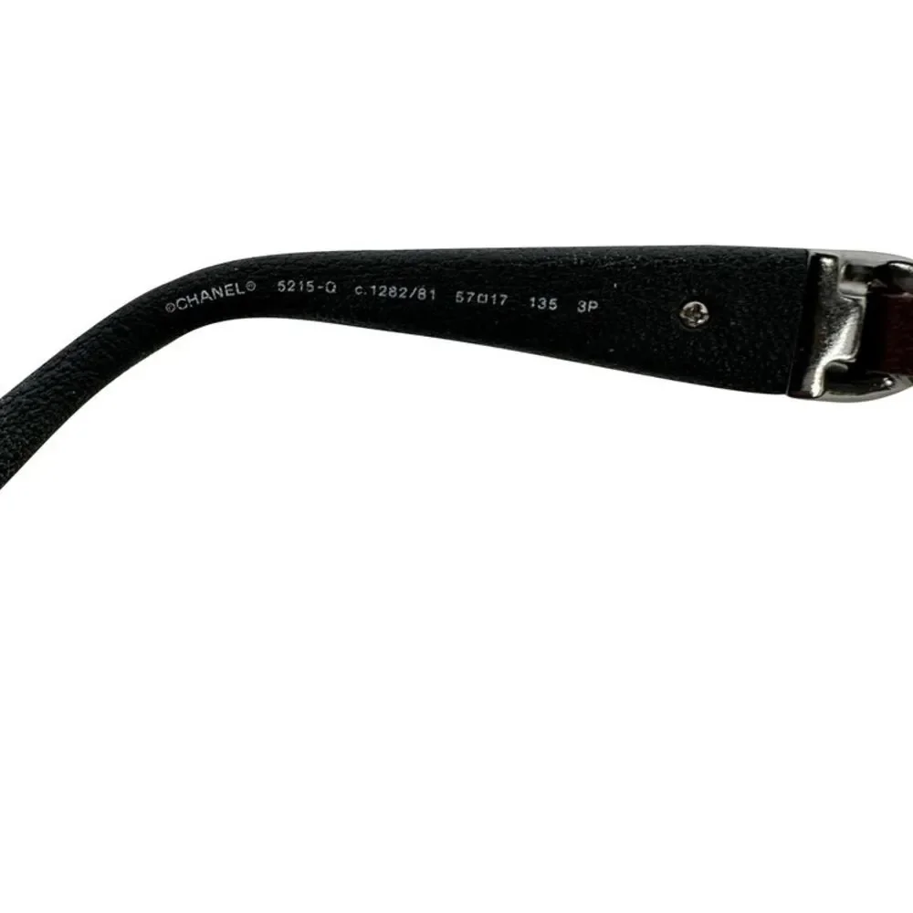 Chanel 5215 Chain Detail Cat Eye Sunglasses in Black Acetate